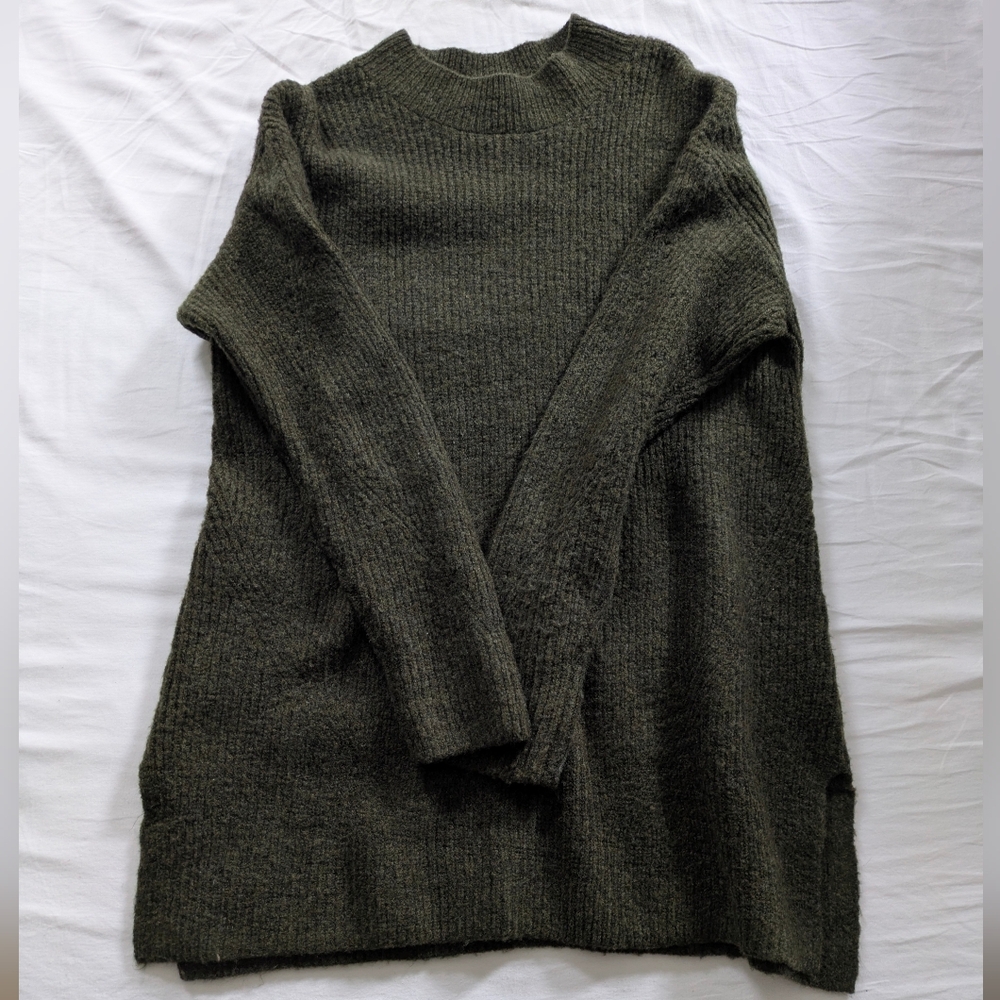Old Navy Olive Knit Tunic Sweater
